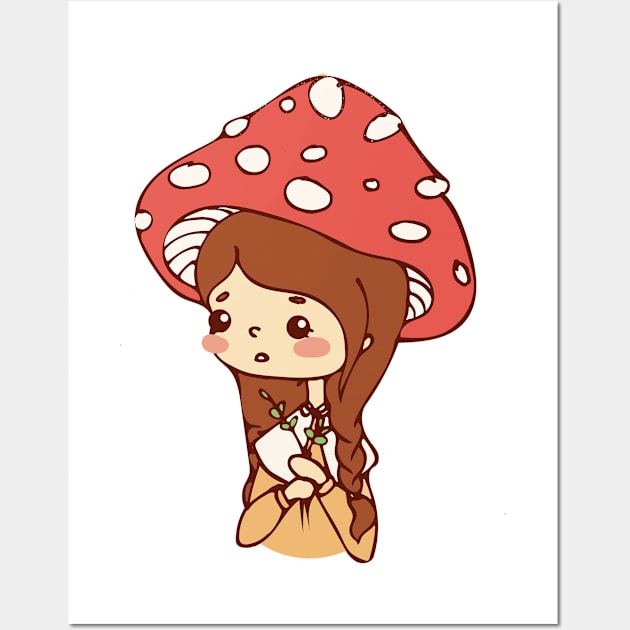 fly-agaric girl Wall Art by PicMar